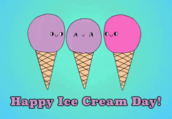 National Ice Cream Day Licking Each Other GIF