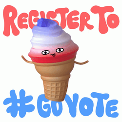 National Ice Cream Day Register To Go Vote GIF