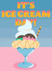 National Ice Cream Day Scoop Animation GIF