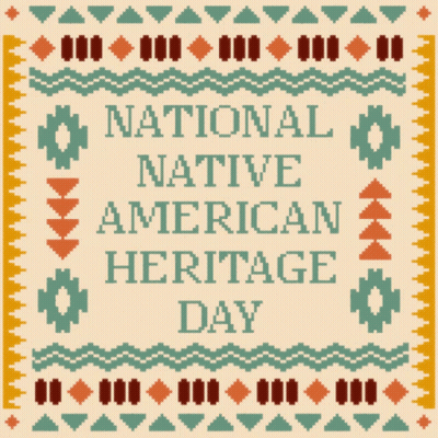 National Native American Heritage Day Poster Geometric Pattern GIF