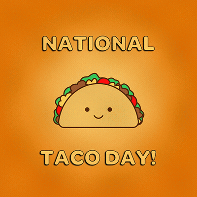 National Taco Day Poster With Taco GIF