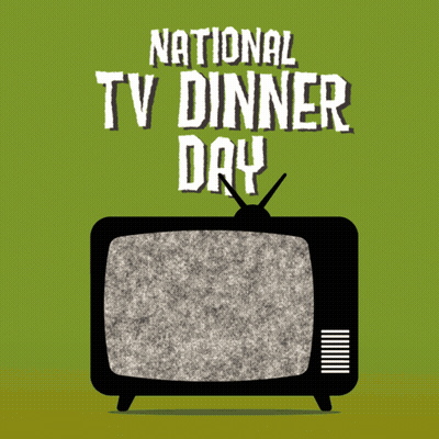 National TV Dinner Day Poster With TV GIF