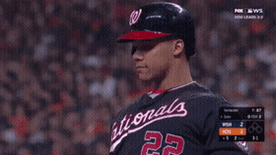 Nationals Baseball Player Looking To Side GIF