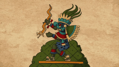 Native American Holding Spear GIF