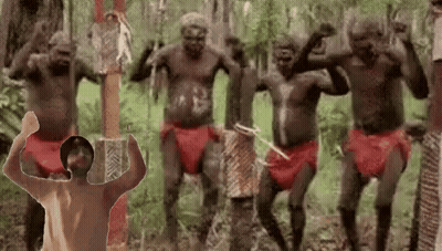 Native Americans Dancing In Woods GIF