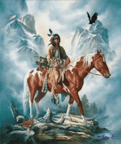 Native Americans Paying Homage To Fallen Warriors GIF