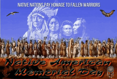 Native Americans Paying Homage To Fallen Warriors GIF
