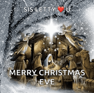 Nativity Scene Merry Christmas Eve GIF