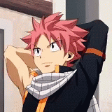 Natsu Dragneel Fairy Tail Anime Walking Strolling GIF