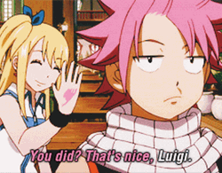 Natsu Dragneel Lucy Heartfilia Fairy Tail That's Nice GIF