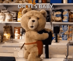 Naughty Bear Oh Yes GIF