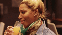 Naughty NeNe Leakes Licking Glass GIF