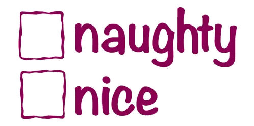 Naughty Nice Logo With Check Mark Sticker