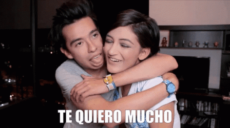 Naughty Te Quiero Hugging Couple GIF