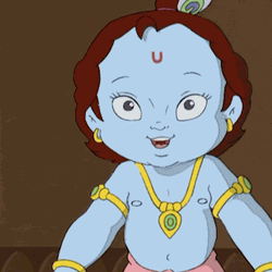Naughty Teasing Krishna Janmashtami GIF