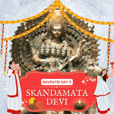 Navratri Day 5 Statue Poster GIF