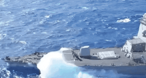Navy Warship Sailing USS John McCain GIF