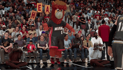 Nba 2K Miami Mascot Cheering GIF