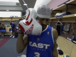 Nba All Star Shoes Phone Allen Iverson Practice GIF