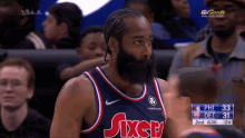 NBA Basketball Player James Harden Whistles At The Game GIF