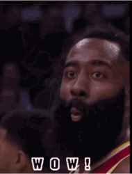 NBA Basketball Player James Harden Wow Reaction  GIF