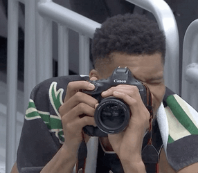 NBA Star Giannis Antetokounmpo Taking Picture GIF