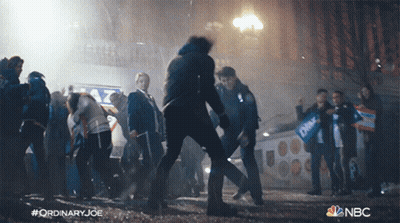 NBC Ordinary Joe Crowd Fighting GIF