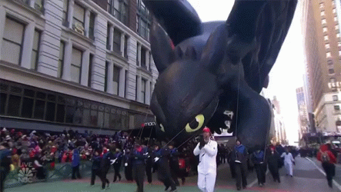 NBC Parade With Giant Balloon GIF
