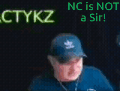 NC Is Not A Sir Text Above Man In Hat GIF