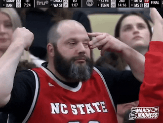 Nc State Fan Making Hand Gesture GIF