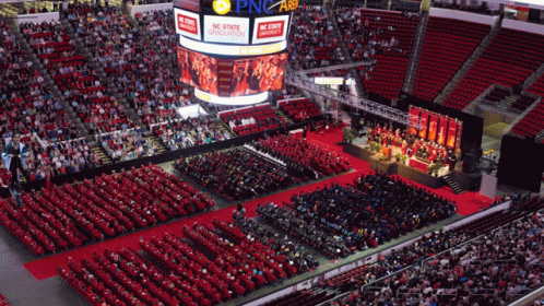 NC State Graduation In Stadium GIF