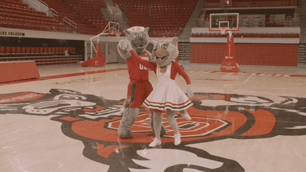 Nc State Mascot Dancing With Partner GIF