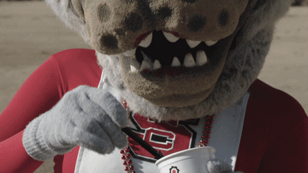 Nc State Mascot Eating Ice Cream GIF