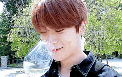 NCT Jaehyun Drinking GIF