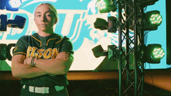 Ndsu Athlete Serious Look Arms Crossed GIF