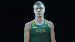 Ndsu Basketball Player Devil Horn Hand Sign GIF