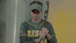 Ndsu Softball Player Holding Bat GIF