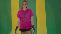 Ndsu Softball Player Pink Jersey GIF