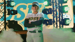 Ndsu Softball Player Serious With Cap GIF