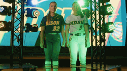 Ndsu Softball Players Strong Pose GIF