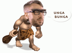 Neanderthal Caveman Saying Unga Bunga GIF
