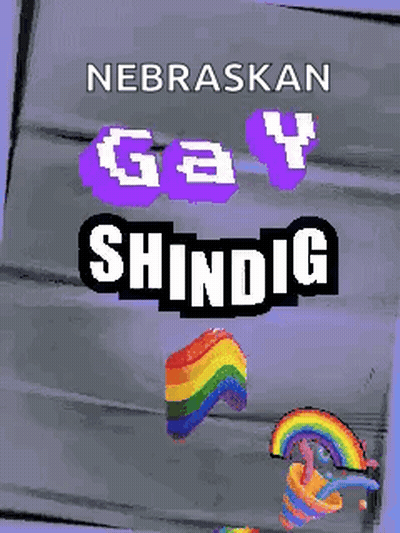 Nebraskan Gay Shindig Rainbow Poster GIF