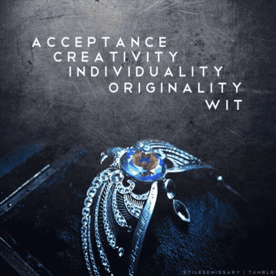 Necklace With Words Acceptance Creativity Individuality Originality Wit GIF