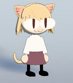 Neco Arc Doing Weird Movements GIF