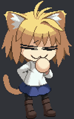 Neco Arc Snickering GIF