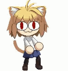 Neco Arc Stretching Her Arms While Dancing GIF