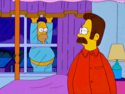 Ned Flanders Aren't You Gonna Invite Me In GIF
