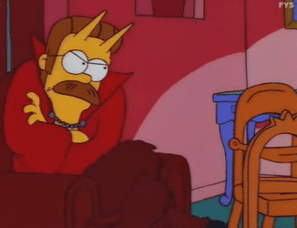 Ned Flanders Devil GIF