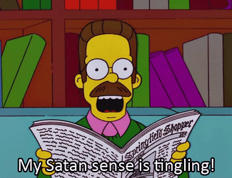 Ned Flanders My Satan Sense Is Tingling GIF