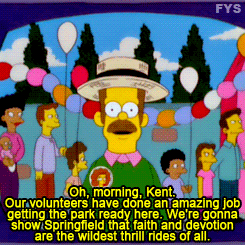 Ned Flanders News Caster GIF